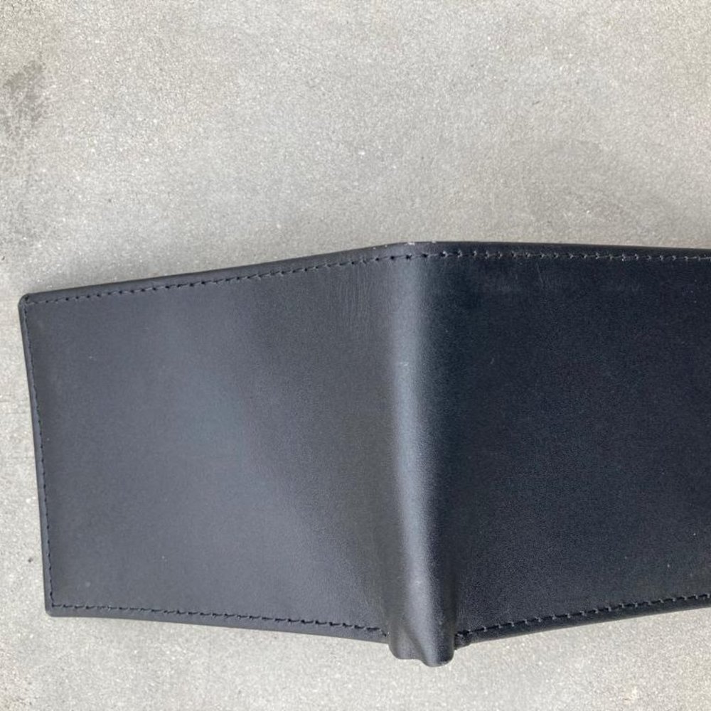 Handmade Leather Wallet Black Men Card Holder Bifold Purse Multi Card Holder - Picture 10 of 11